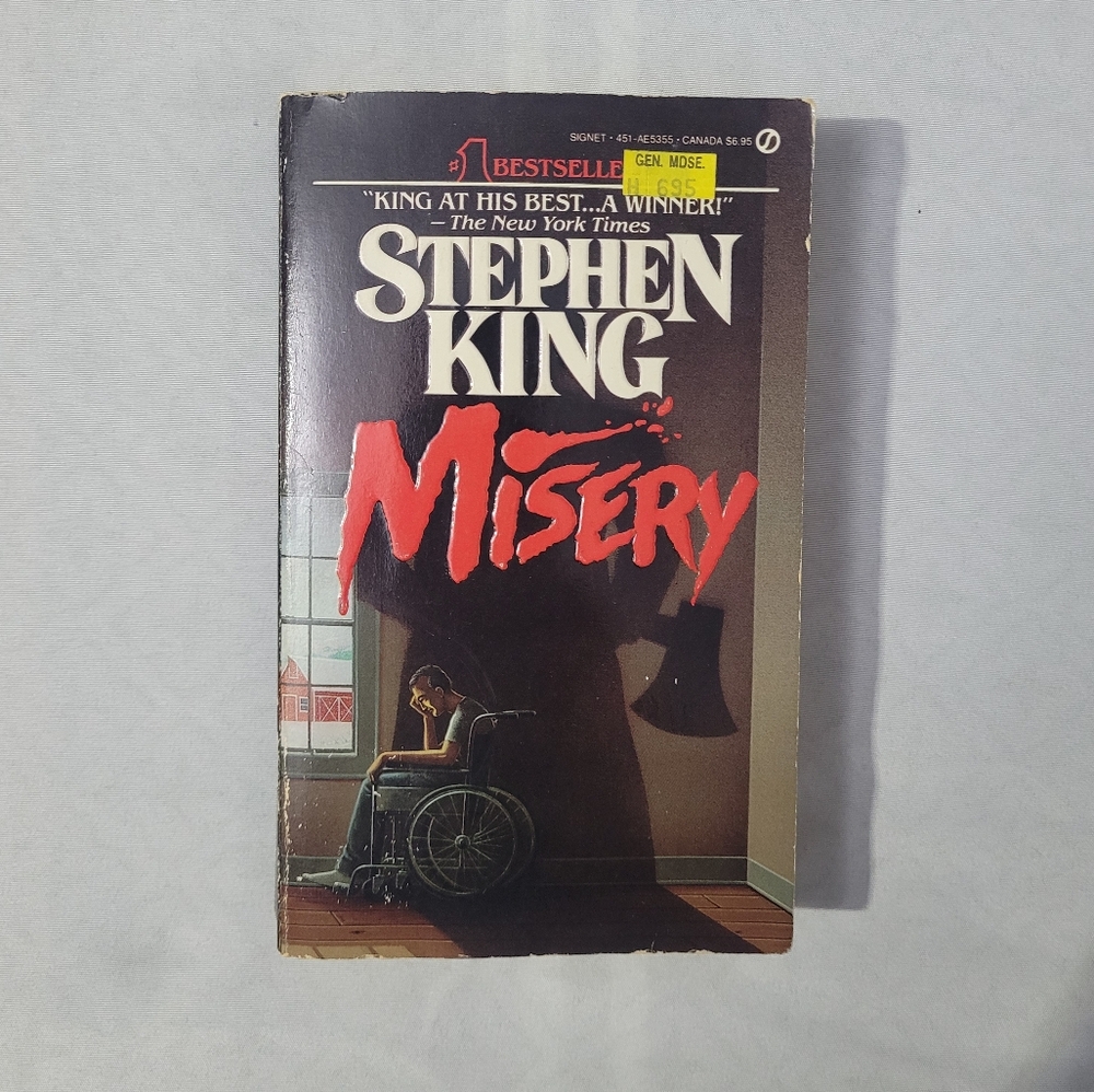 Stephen King 'Misery' Signet 1st Printing 1988 With Romance Cover Insert